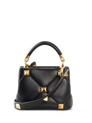 Valentino Roman Stud The Handle Bag Black Small Leather Handbag - Image 1 of 6