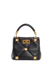 Valentino Roman Stud The Handle Bag Black Small Leather Handbag - Image 2 of 6