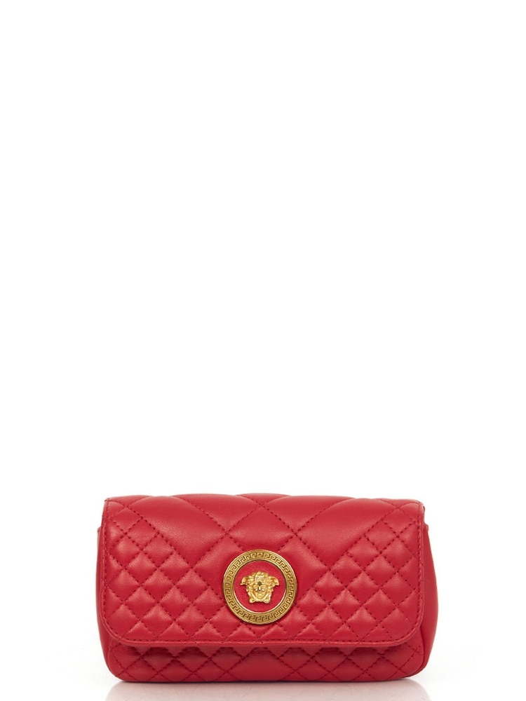Versace Red Belt Bag Leather Handbag - Image 1 of 6