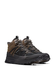 Schwarz - Clarks Leather Suede ATL Trek Rise GTX Hiking Boots - Bild 3 von 8