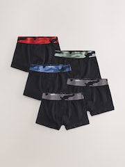 Black with Camo Waistband - Komplet 5 boksaric (2-16let) - Slika 1 iz 9