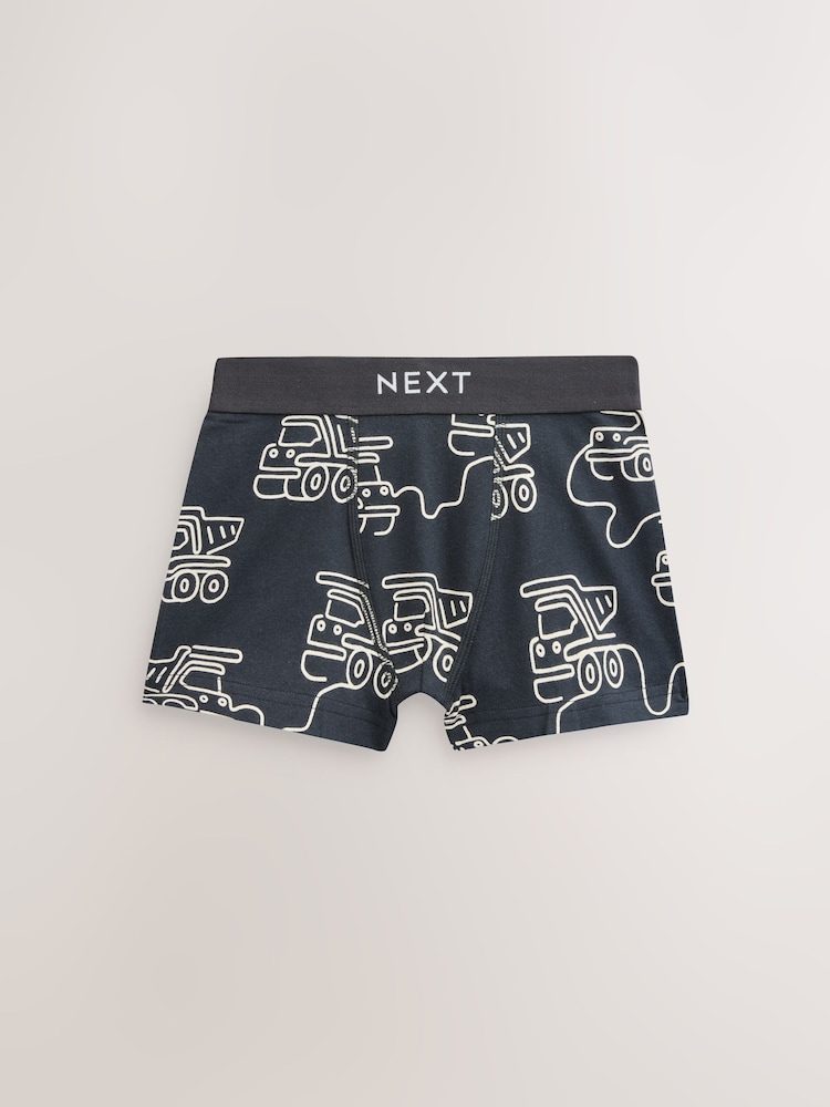 Linear Digger Print Boxers Trunks 5 Pack (1.5-12yrs) - Image 4 of 8