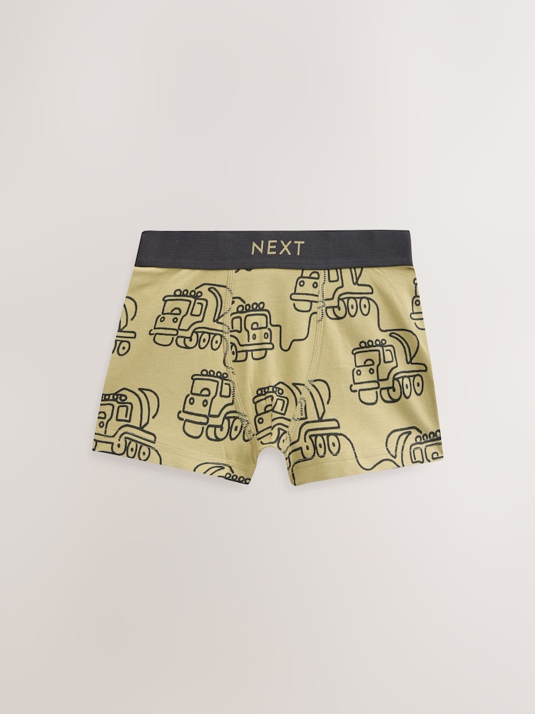 Linear Digger Print Boxers Trunks 5 Pack (1.5-12yrs) - Image 5 of 8