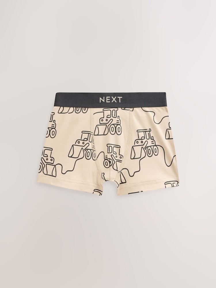 Linear Digger Print Boxers Trunks 5 Pack (1.5-12yrs) - Image 6 of 8
