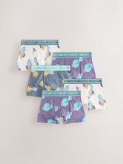 Purple/Green Space Print Boxers Trunks 5 Pack (1.5-12yrs) - Image 1 of 9
