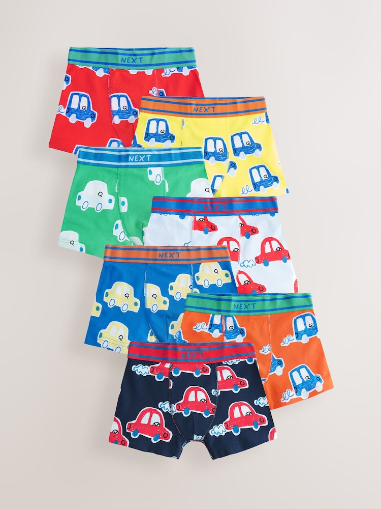 Multi Car Print Boxers 7 Pack (1.5-12yrs) - Image 1 of 11