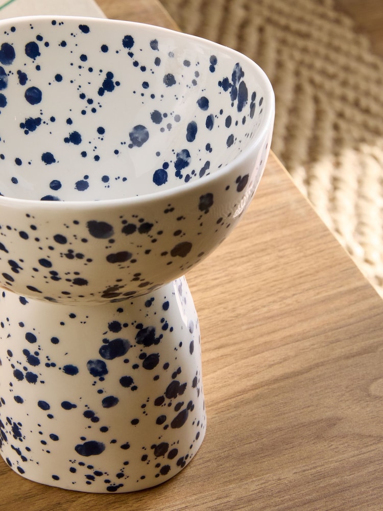 Blue Splatter Ceramic Trinket Bowl - Image 2 of 5