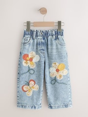 Denim, Mittelblau - Floral Appliqué Jeans (3mths-7yrs) - Bild 2 von 10