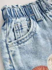 Denim, Mittelblau - Floral Appliqué Jeans (3mths-7yrs) - Bild 8 von 10