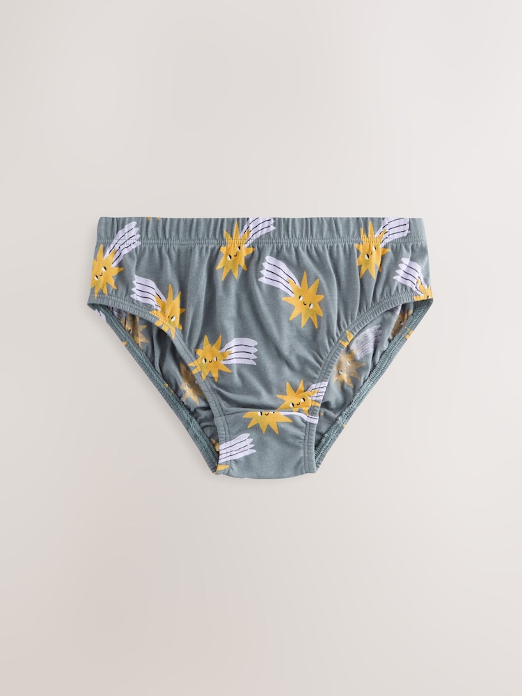 Space Print 100% Cotton Printed Briefs 5 Pack (1.5-10yrs) - Image 4 of 9