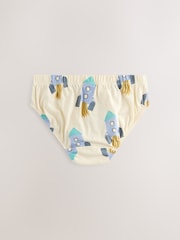 Space Print 100% Cotton Printed Briefs 5 Pack (1.5-10yrs) - Image 7 of 9