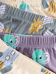 Space Print 100% Cotton Printed Briefs 5 Pack (1.5-10yrs) - Image 8 of 9