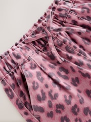Pink Animal Print Tie Waist Jeans (3mths-7yrs) - Image 7 of 8