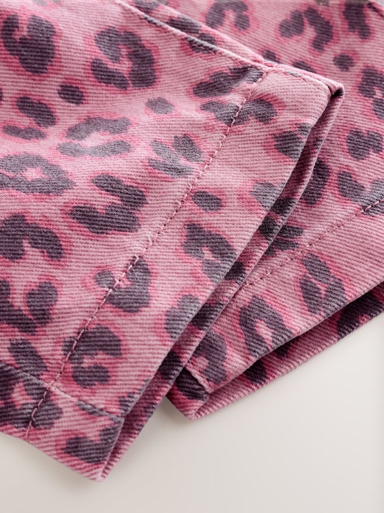 Pink Animal Print Tie Waist Jeans (3mths-7yrs) - Image 8 of 8