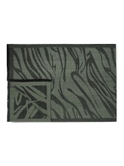 Katie Loxton Black Printed Tiger Blanket Scarf - Image 2 of 3