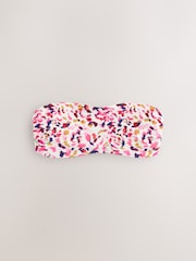 White Spot/Pink Stripe Reversible Bandeau Bikini Top - Image 2 of 4