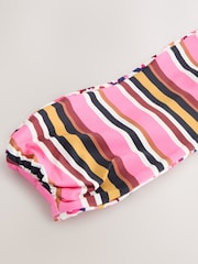 White Spot/Pink Stripe Reversible Bandeau Bikini Top - Image 3 of 4