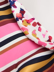 White Spot/Pink Stripe Reversible Bandeau Bikini Top - Image 4 of 4