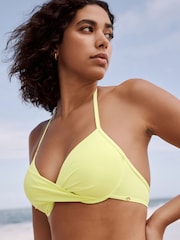 Lime Yellow Padded Wired Plunge Bikini Top - Image 1 of 3