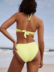 Lime Yellow Padded Wired Plunge Bikini Top - Image 3 of 3