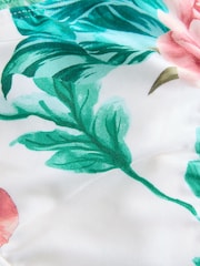 White Floral High Shine Whipstitch Bikini Bottoms - Image 3 of 3