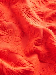 Red Textured Jacquard High Leg Bikini Bottoms - Image 2 of 3