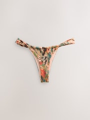 Teal/Pink Sparkle Animal Tanga Bikini Bottoms - Image 1 of 3
