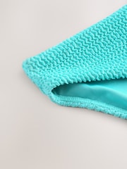 Aqua Blue Crinkle High Leg Bikini Bottoms - Image 8 of 9