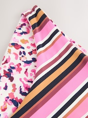 White Spot/Pink Stripe Reversible High Leg Bikini Bottoms - Image 6 of 7