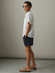 Reiss Navy Cliff 9-13 yrs Drawstring Swim Shorts - Image 3 of 4