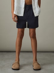 Reiss Navy Cliff 3-9 yrs Drawstring Swim Shorts - Image 3 of 4