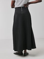 JD Williams Black Full Pleat Maxi Skirt - Image 2 of 4
