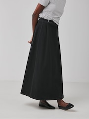 JD Williams Black Full Pleat Maxi Skirt - Image 3 of 4
