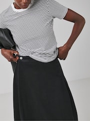 JD Williams Black Full Pleat Maxi Skirt - Image 4 of 4