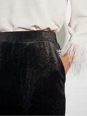 Monsoon Black Gigi Glitter Velvet Hareem Trousers - Image 4 of 4