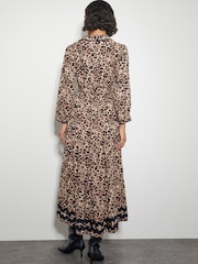Monsoon Brown Lola Leopard Print Maxi Dress - Image 3 of 5