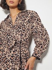 Monsoon Brown Lola Leopard Print Maxi Dress - Image 5 of 5