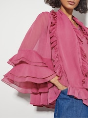 Monsoon Pink Anais Ruffle Blouse - Image 4 of 4