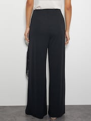 Monsoon Black Tanya Tassel Wide Leg Trousers - Image 3 of 4