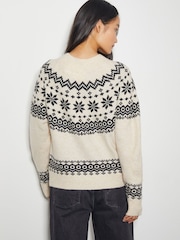 Monsoon Natural Fin Fair Isle Jumper - Image 3 of 4
