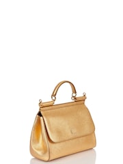 Dolce & Gabbana Metallic Sicily Leather Handbag - Image 1 of 4