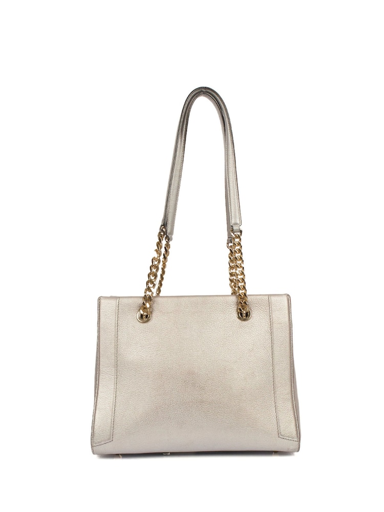MCM Metallic Tote Leather Handbag - Image 2 of 6
