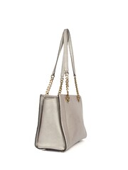 MCM Metallic Tote Leather Handbag - Image 3 of 6