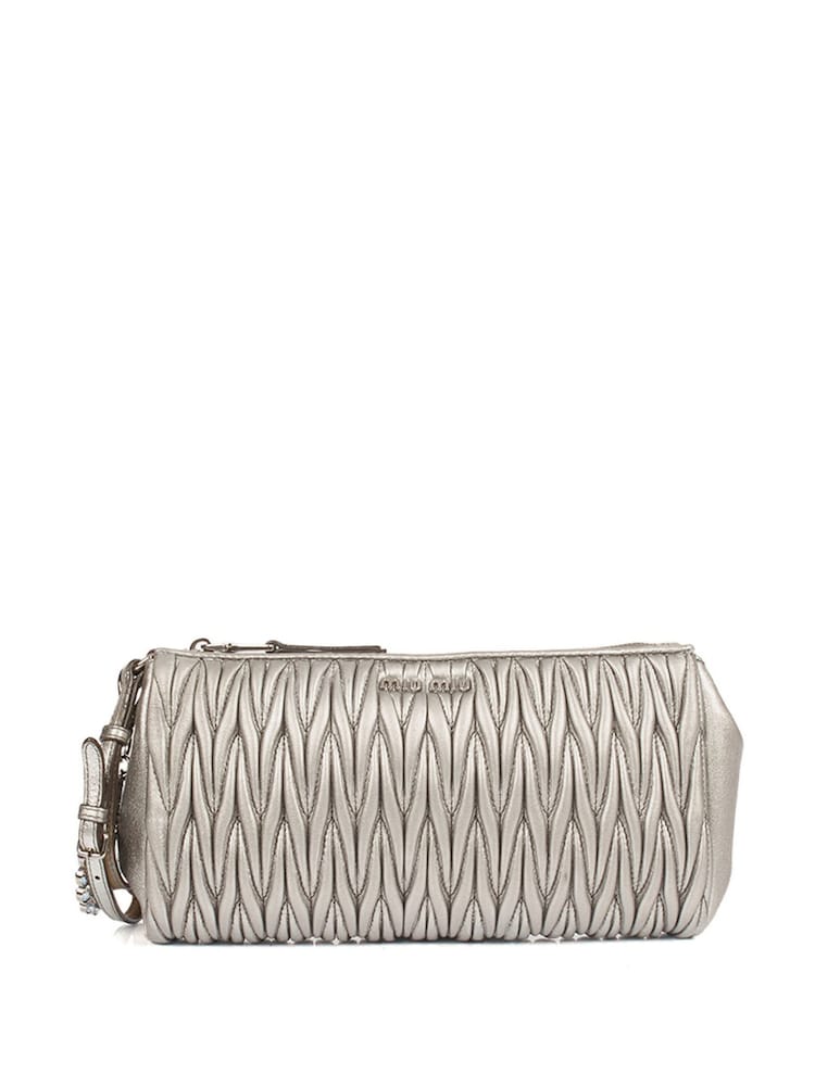 Miu Miu Metallic Matelasse Nappa Crystal Leather Handbag - Image 1 of 6