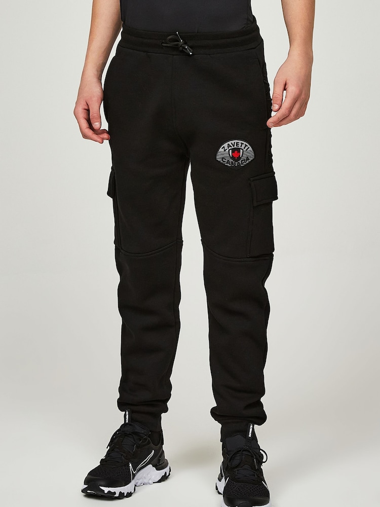 Zavetti Canada Junior Botticini Reflective Black Cargo Joggers - Image 1 of 7