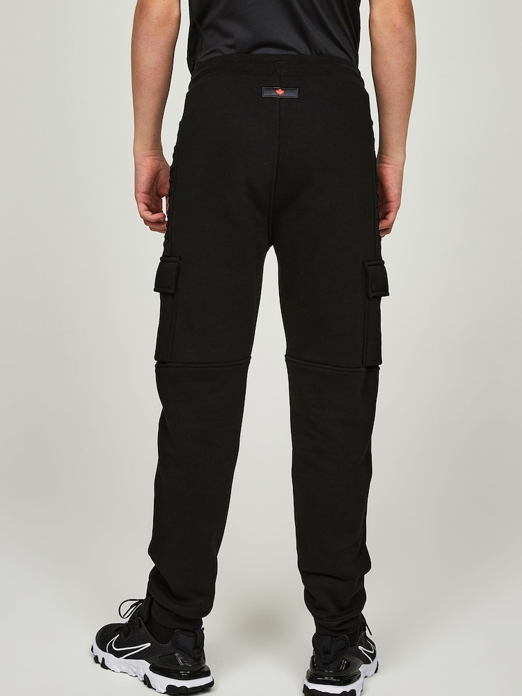 Zavetti Canada Junior Botticini Reflective Black Cargo Joggers - Image 2 of 7