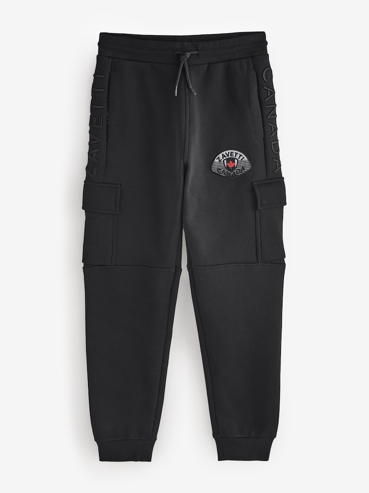 Zavetti Canada Junior Botticini Reflective Black Cargo Joggers - Image 7 of 7