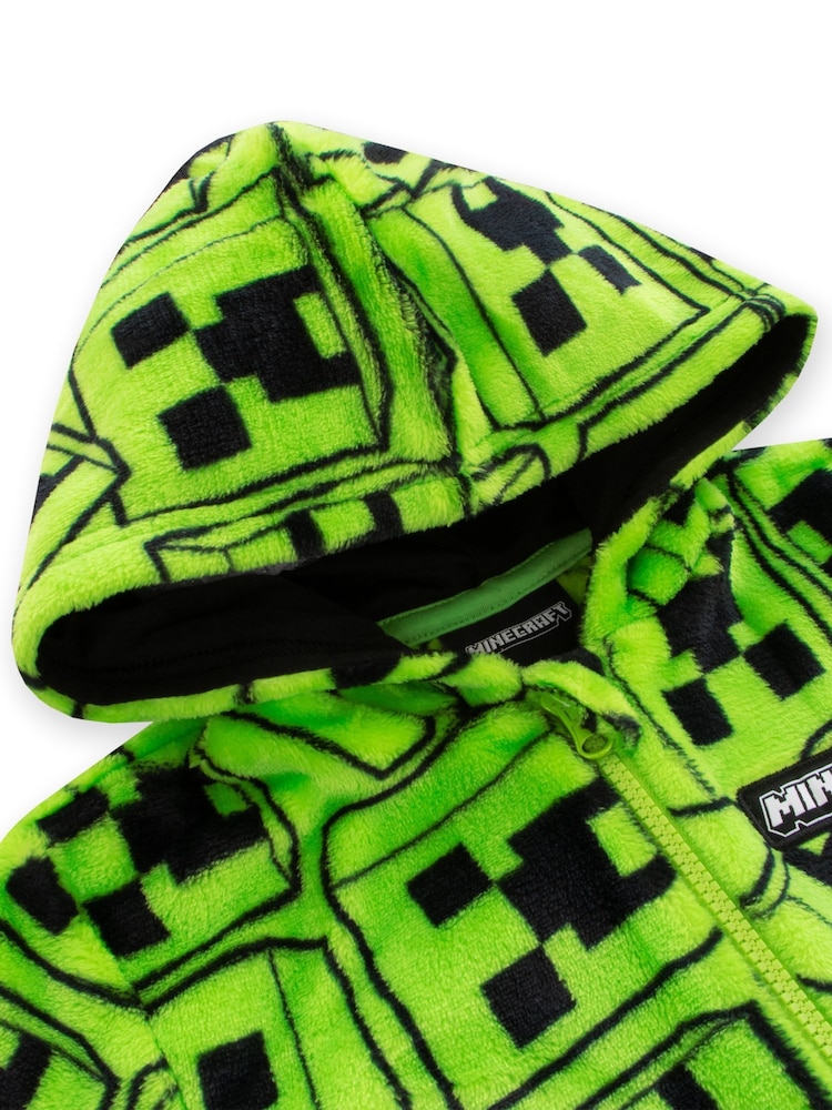 Buy Character Green Minecraft Creeper Gaming Fleece All In One