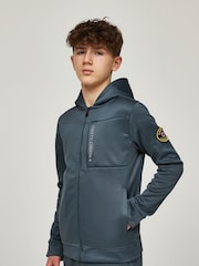 Zavetti Canada Junior Firronino Zip Through Blue Hoodie - Image 4 of 7