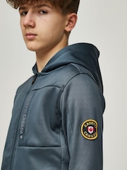 Zavetti Canada Junior Firronino Zip Through Blue Hoodie - Image 5 of 7